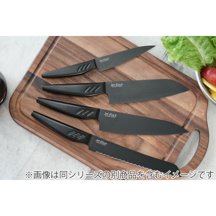 パン切りナイフ ステンレススチール 黒 パール金属 パン切り包丁 19cm Jet Black （ パン切りナイフ ブレッド