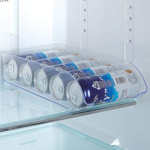 冷蔵庫 収納ケース 人気ブランド 500ml缶用 冷蔵室収納トレー Skit 収納トレー 冷蔵庫収納 ストッカー 収納ボックス 冷蔵庫トレー 傾斜付き 缶ジュース 缶ビール