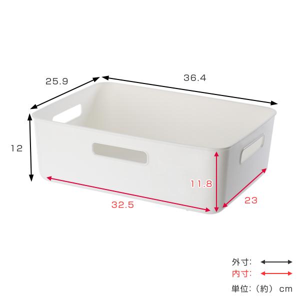 収納ケース 幅36.4×奥行25.9×高さ12cm 小物収納 やわらかBOX 浅型