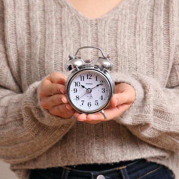 目覚まし時計 ベル音目覚まし時計 ベルズミニDX （ 目覚まし アナログ