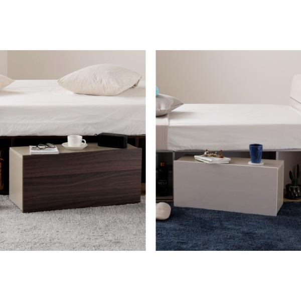 ベッド シングル ヘッドレス サイドテーブル付き 組み立て 簡単 収納 ラック ベット フレーム （ シングルベッド 収納付き ベッドフレーム 収納ベッド ）｜interior-palette｜10