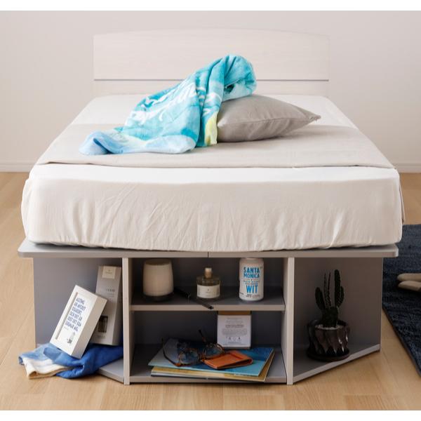 ベッド シングル ヘッドボード サイドテーブル付き 組み立て 簡単 収納