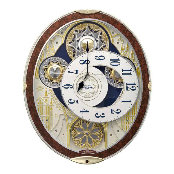 壁掛け時計 からくり時計 スモールワールド からくり時計 スモールワールドノエルNS ブラウン 電波時計 48曲収録