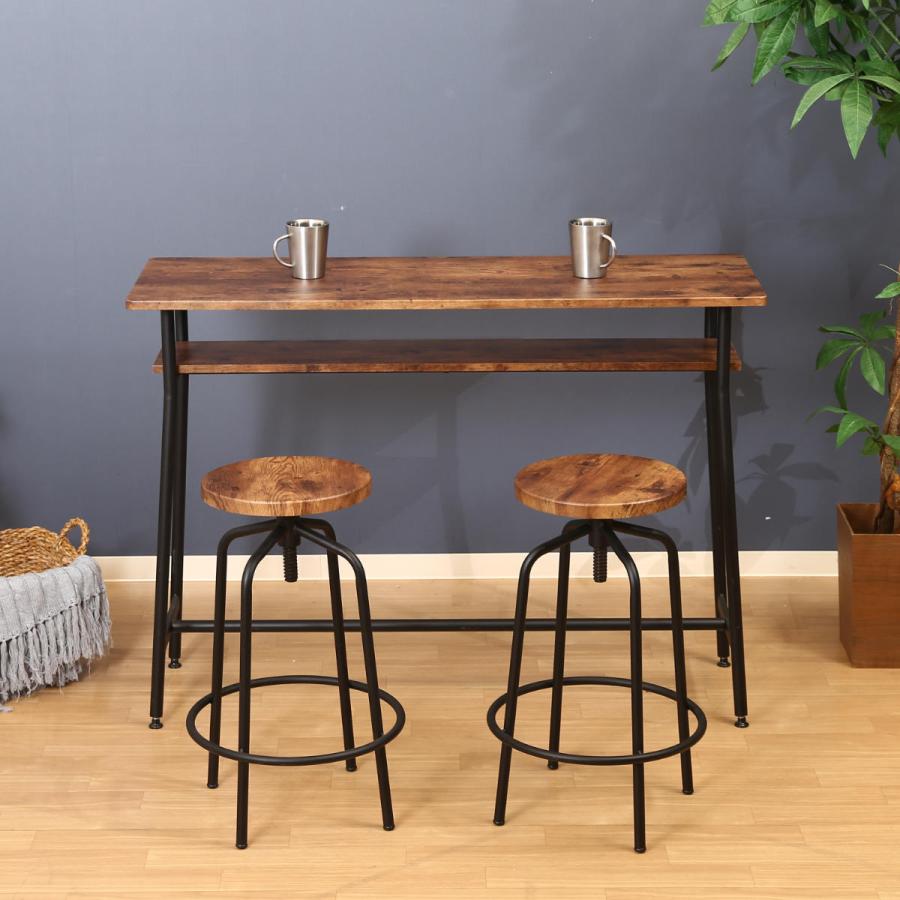 【ブルックリン家具】古材×ブラックスチール脚 カウンターテーブル W120 ブルックリン家具】古材×ブラックスチール脚 カウンターテーブル W120
