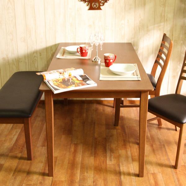 お買い得‼️】不二貿易 120cm幅4人掛けダイニングテーブルセット 天然