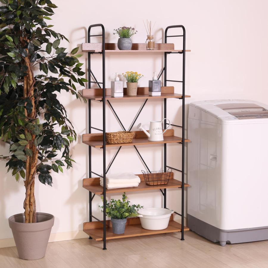 不二貿易（Fuji Boeki） オープンシェルフ 幅71cm 5段 ブルックリン調