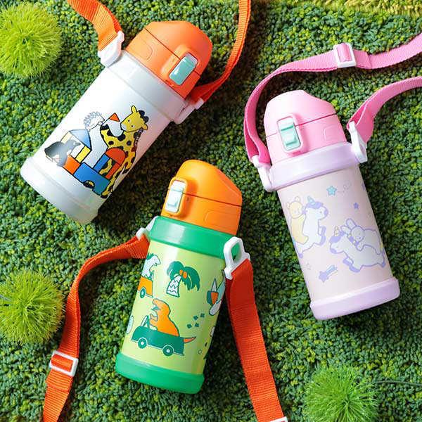水筒 600ml 子供 キッズ ステンレスボトル 直飲み ワンタッチ （ 保冷