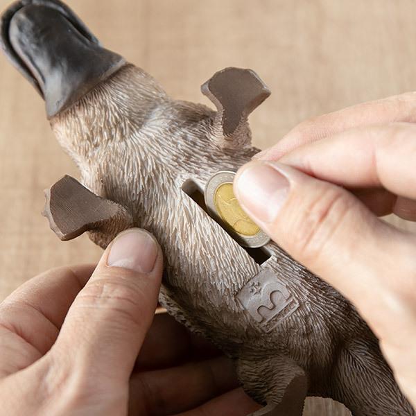 カモノハシ 貯金箱 リアル オブジェ 置物 インテリア （ 雑貨 動物