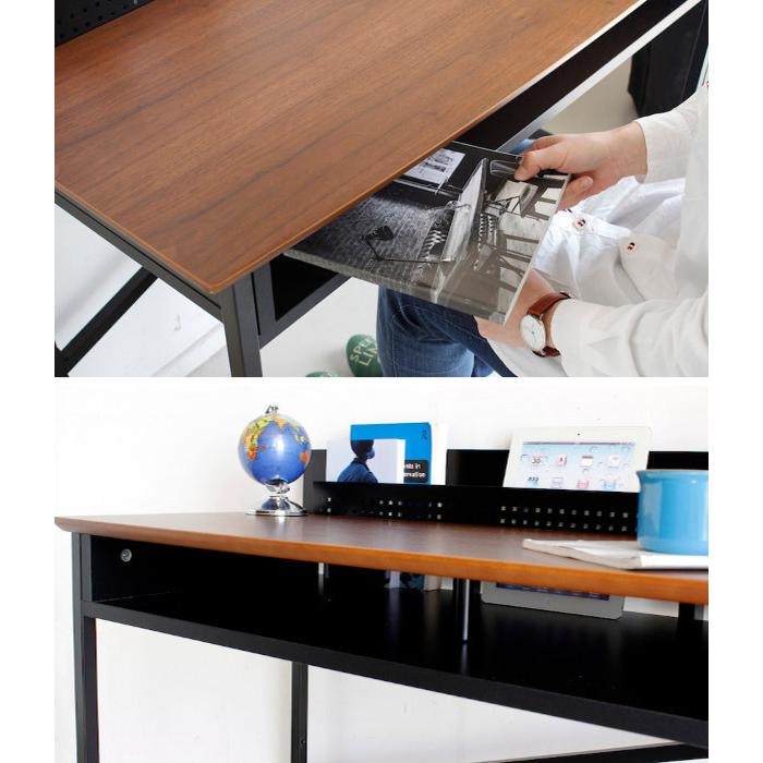 東馬（Tohma） ワークデスク 机 ヴィンテージ調 ウォールナット突板