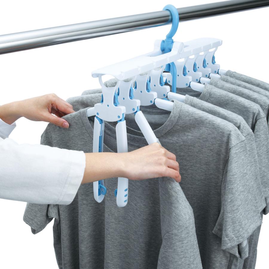 洗濯ハンガー ワンタッチ 8連 洗濯 ハンガー スライド 収納 折りたたみ 物干しハンガー インテリアパレットヤフー店 通販 Yahoo ショッピング