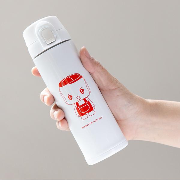 三好製作所 水筒 マグ 300ml レトロ文具 ワンプッシュボトル （ 保温
