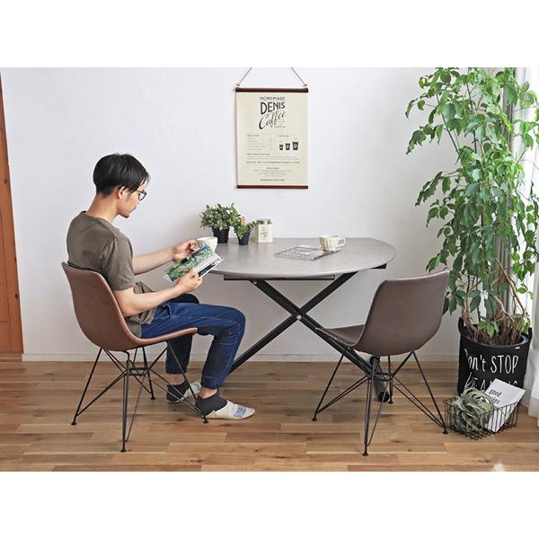 東馬（Tohma） テーブル 高さ調整 幅120cm コンクリート調 センター