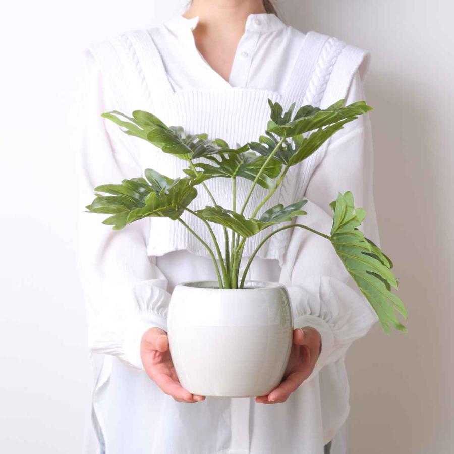 人工観葉植物 ポット フィロデンドロン フェイクグリーン 光触媒 造花
