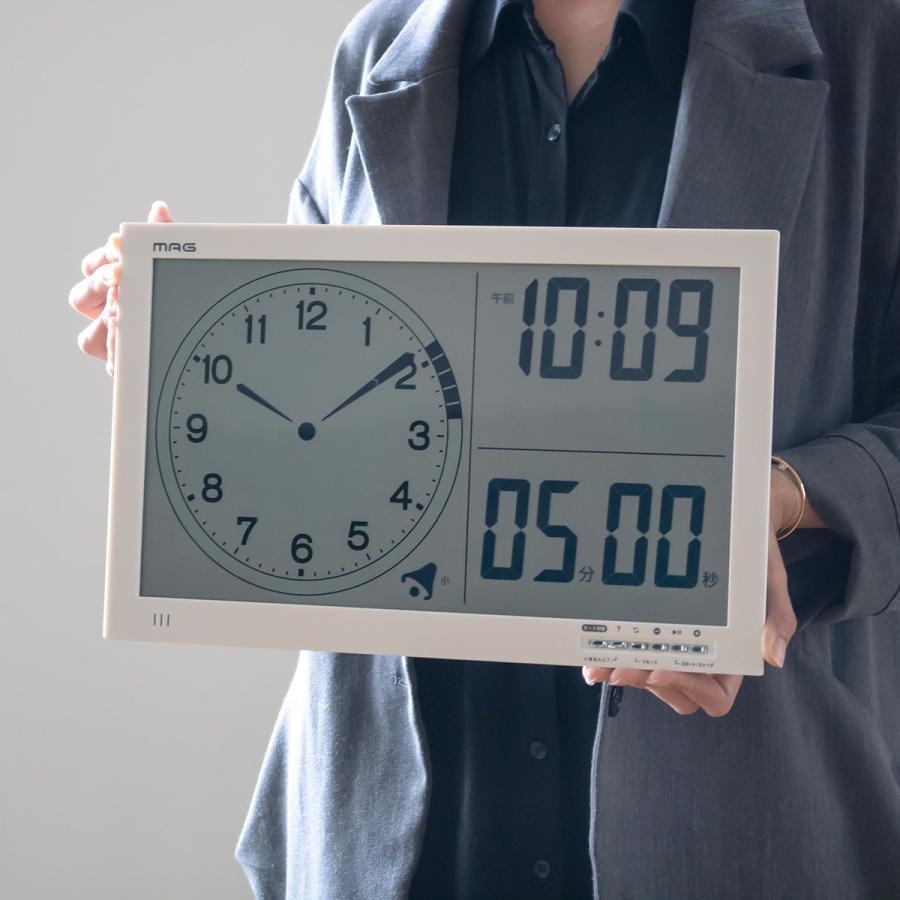 タイマー 大型 時計 温度計 湿度計 カレンダー マグネット付き