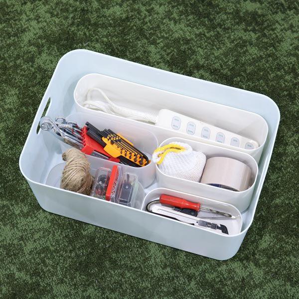 収納ケース SL 幅7.5×奥行34×高さ10cm 仕切り 小物ケース （ ナチュラ