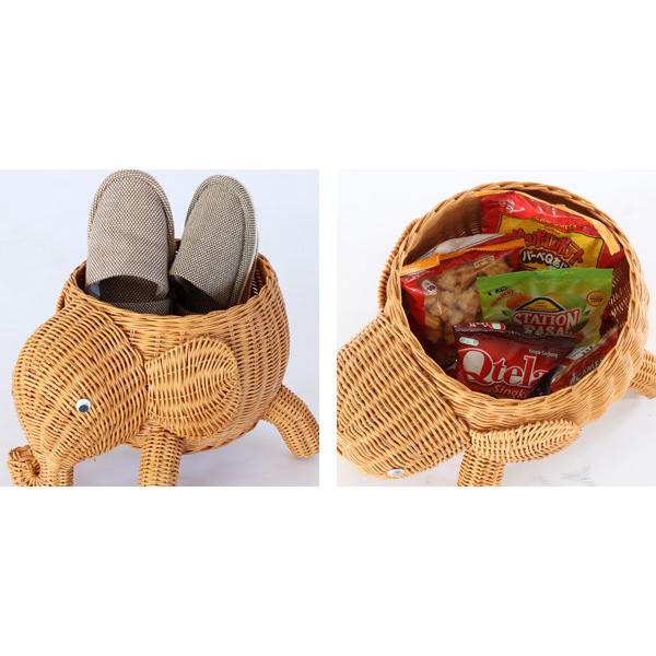 籐 バスケット ゾウ ラタン製 幅29cm 動物 アニマル かご アニマルバスケット 雑貨 インテリア オブジェ 小物入れ 象 ぞう ラタン インテリアパレットヤフー店 通販 Yahoo ショッピング