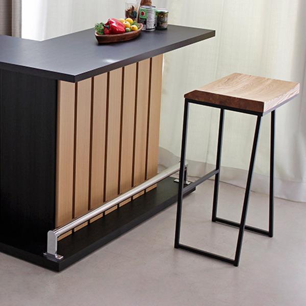 カウンタースツール 高さ67cm 木製 天然木 スツール バースツール バーチェア スチール脚 椅子 イス 腰掛け ハイスツール カウンターチェア ハイチェア インテリアパレットヤフー店 通販 Yahoo ショッピング