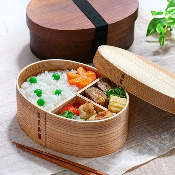 弁当箱 曲げわっぱ 抗菌 600ml 1段 M （ お弁当箱 木製 漆塗り わっぱ