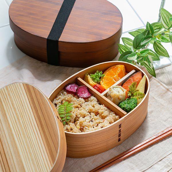 弁当箱 曲げわっぱ 抗菌 700ml 1段 L （ お弁当箱 木製 漆塗り わっぱ
