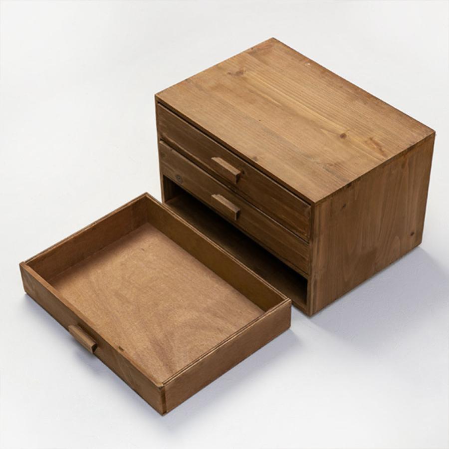 チェスト 3段 幅33×奥行24.5×高さ21cm L 小物収納 ドゥー 木製 収納