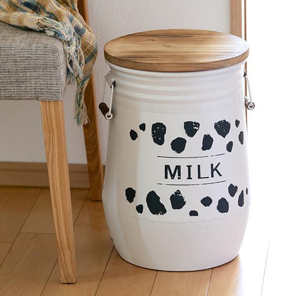 ブリキ缶 スツール ミルクポット 収納 インテリア （ ミルク缶 ブリキ