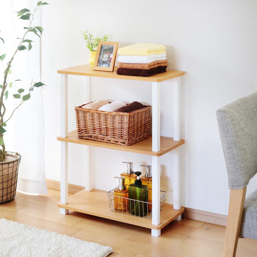 エイ・アイ・エス オープンラック 2段 簡単組立て 木製 ディスプレイ