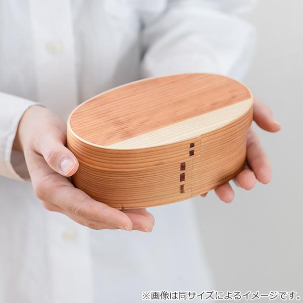 弁当箱 曲げわっぱ 400ml 1段 小判 麻の葉 ウレタン塗装 （ お弁当箱