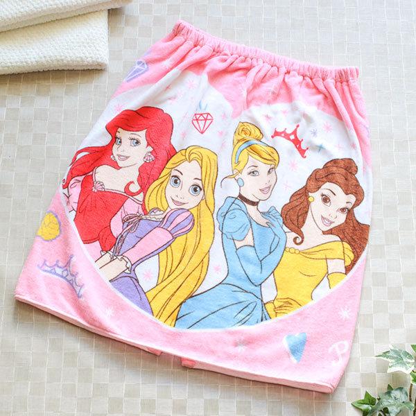 ディズニープリンセス 巻きタオル 着丈60cm フェスタ バスタオル