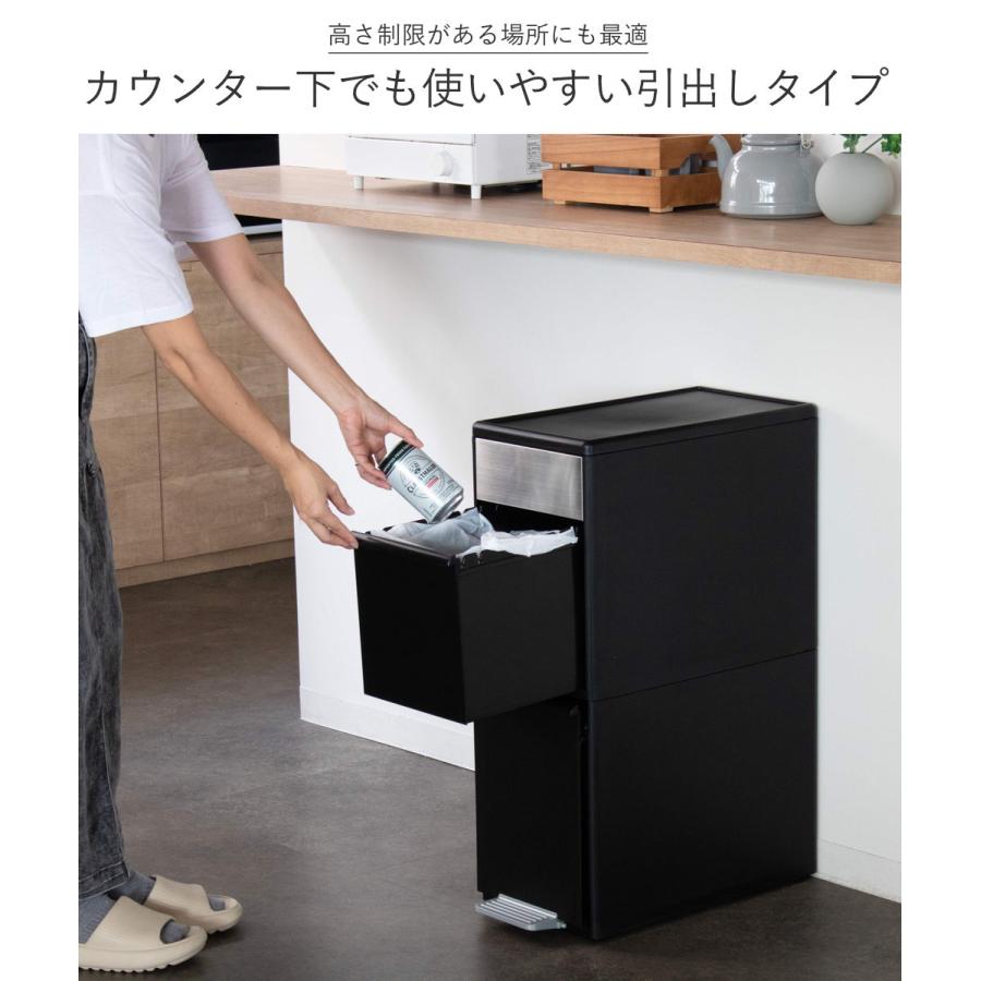 Like-it（ライクイット） ゴミ箱 35L 幅25.5cm 2段 分別 スイング