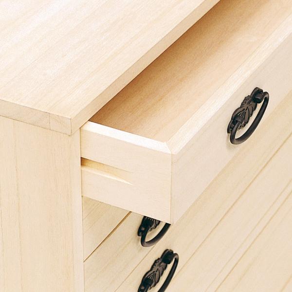 マーゼルン 総桐チェスト 5段 クローゼット収納 キャスター付 日本製