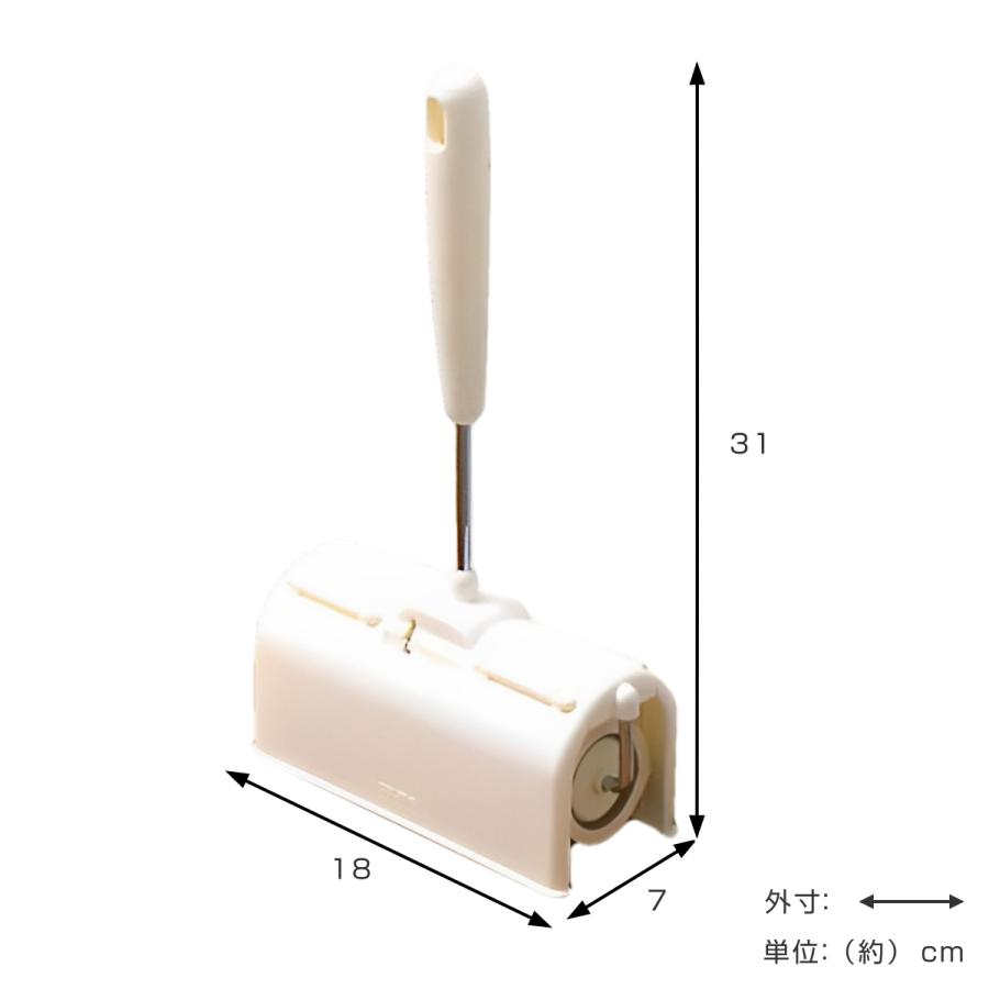 粘着クリーナー ハンディ ぱたぱた粘着ローラー （ 粘着テープ 粘着ローラー 収納ケース 一体化 一体型 パタパタ ケース付き 自立 スリム コンパクト ）｜interior-palette｜02