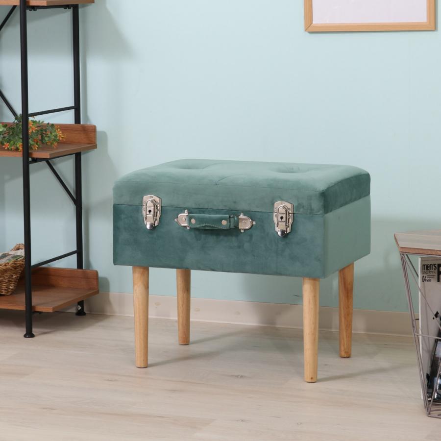 不二貿易（Fuji Boeki） スツール 幅50cm トランク型 収納付