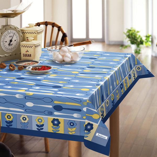 毎日続々入荷 テーブルクロス 青色 120×150cm テーブルクロス レース 120 × 150cm ポリエステル100% 日本製
