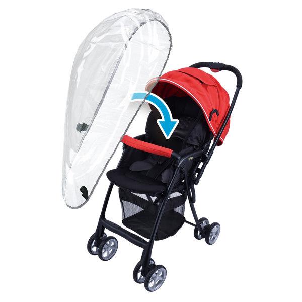 joovy Zoom ベビーカー 赤 ジョビーベビーバギー 雨用カバー付 joovy