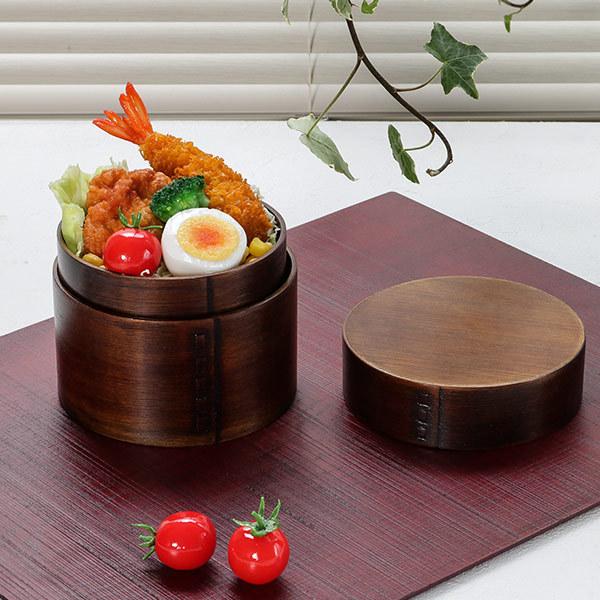 年代物　曲げわっぱ　おひつ　弁当箱 弁当箱 曲げわっぱ 2段 700ml おひつ風 （ 木製 ランチボックス 二段