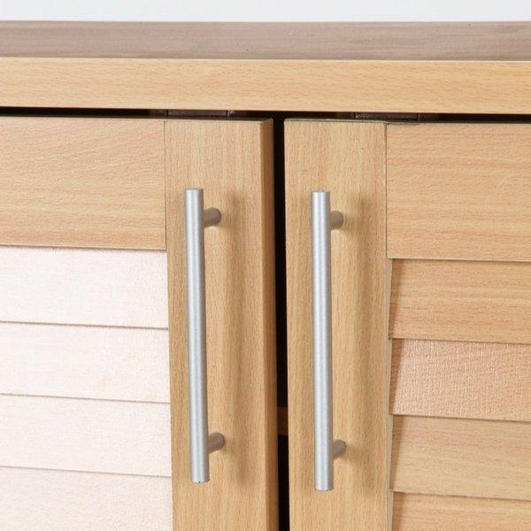 不二貿易（Fuji Boeki） 下駄箱 ルーバー ワイド 幅90.5cm 奥行35.5cm