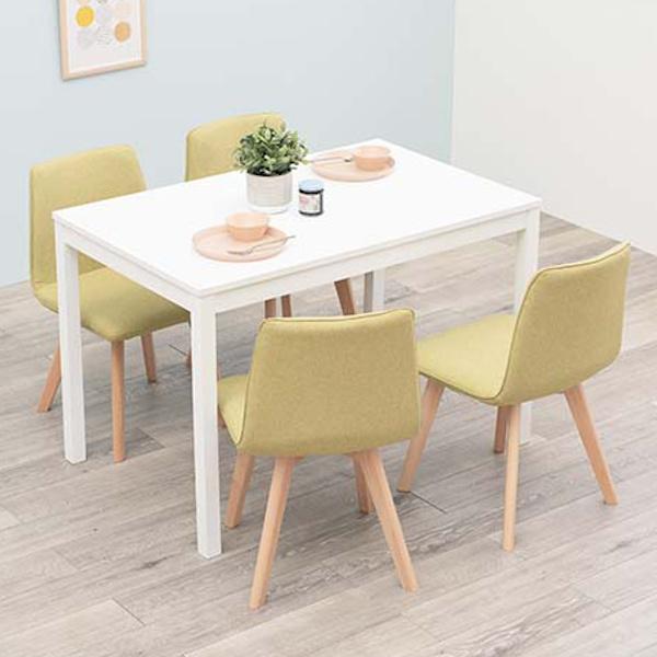 HAGiHARA（萩原） ダイニングセット 4人 5点セット ホワイト