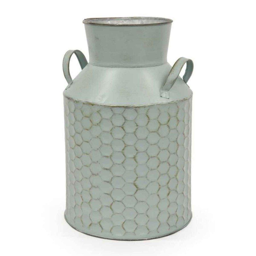 花瓶 プランター ハニカムブリキミルクポット オーナメント ピッチャー フラワーベース ポット 園芸ポット ブリキポット インテリア インテリアパレットヤフー店 通販 Yahoo ショッピング