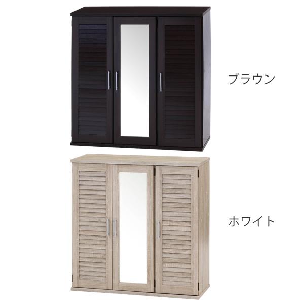 不二貿易 下駄箱 木製 ルーバー ミラー付き 幅90cm 組立品 ( 幅 不二貿易 下駄箱 木製 ルーバー ミラー付き 幅90cm 組立品 ( 幅