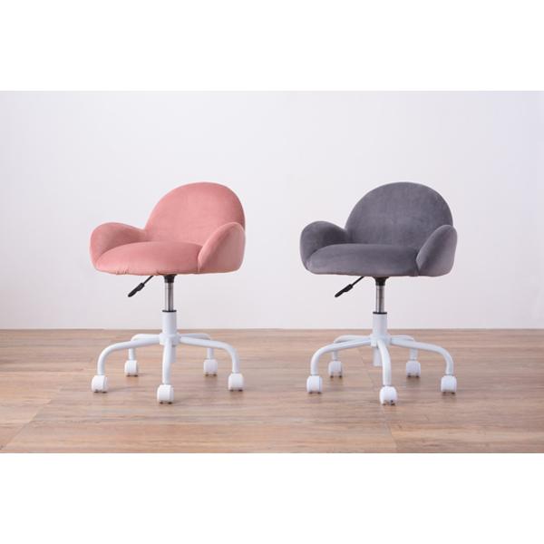 ランキング上位のプレゼント 送料無料 キャスターチェア コンパクト 高さ調整 ベロア クッション 座面高43 51cm 2脚セット デスクチェア 椅子 勉強椅子 かわいい おしゃれ 調節 高さ Pcチェア デザインチェア 学習チェア 肘付き キャスター パソコンチェア 椅子