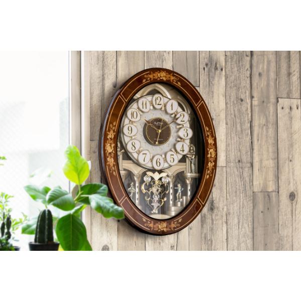 からくり時計 スモールワールドレガロ 電波時計 アナログ 壁掛け 時計