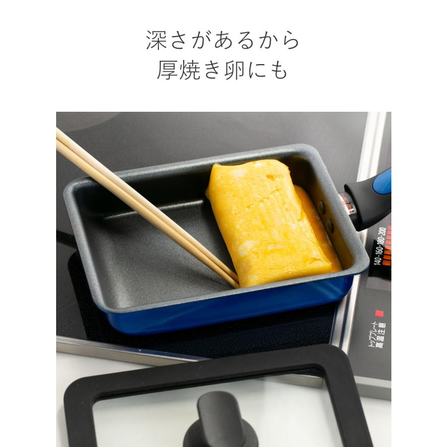 谷口金属工業 卵焼き器 13×18cm IH対応 蓋付き 深型 ちょい深IH玉子焼