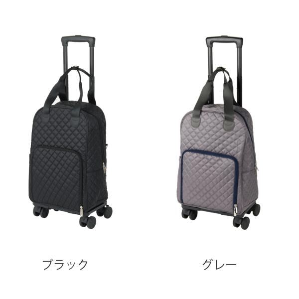 cooco クーコ　クロコ型押しキャリーカート　アルミハンドル　2way 黒 cooco クーコ クロコ型押しキャリーカート アルミハンドル 2way
