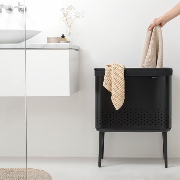 brabantia ランドリービン 60L （ ランドリーバスケット スリム 洗濯かご ランドリーボックス 洗濯 洗濯物 洗濯物入れ ふた