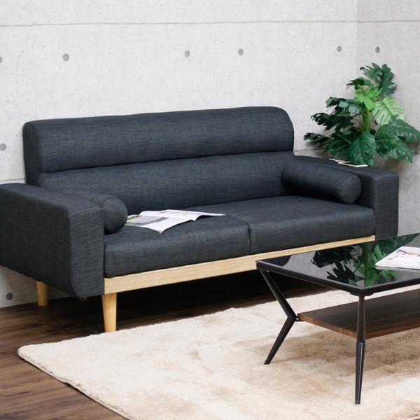 ソファ 2.5人掛け 幅159cm コンセント付き クッション ファブリック