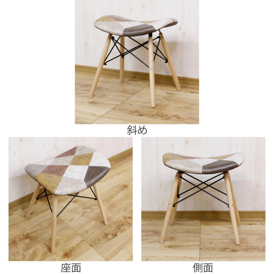 天然木　ダイニングチェア　スツール　椅子　木製チェア ロック スツール ウォールナット オーク ブラックチェリー 無垢材