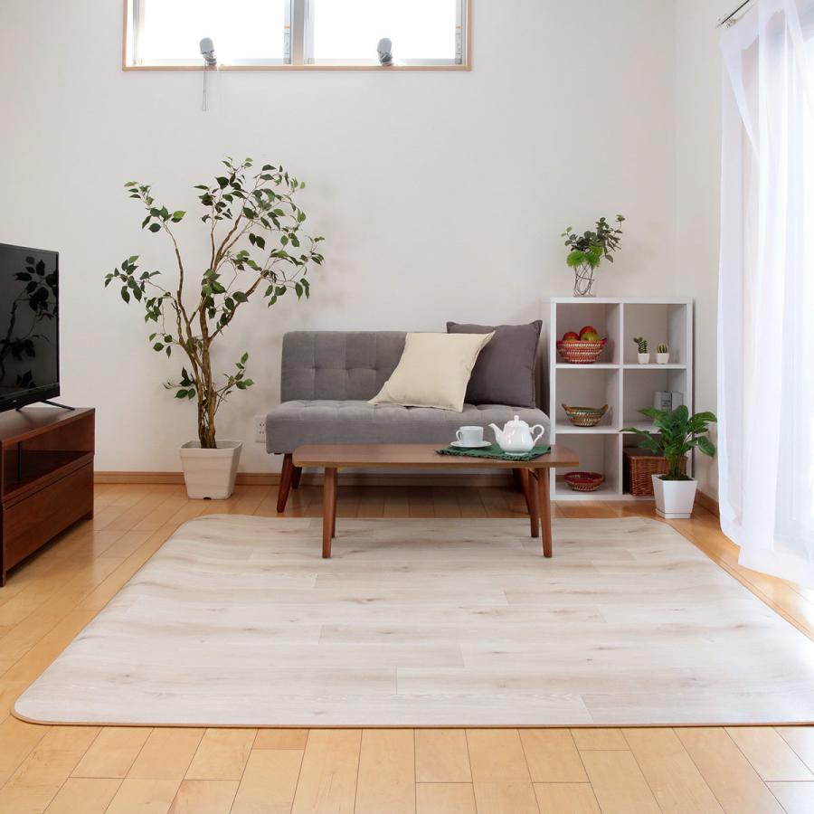 フェデポリマーブル ラグ 182×300cm ラグマット ラスティックオーク 消