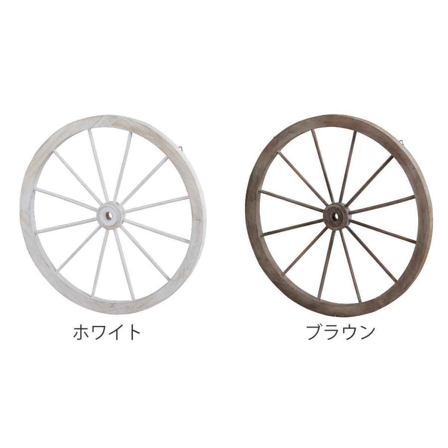 レトロ　ガーデニング　ウッドホイール　ブラウン オーナメント ウッド・ホイール L （ ガーデニング雑貨 車輪 木製