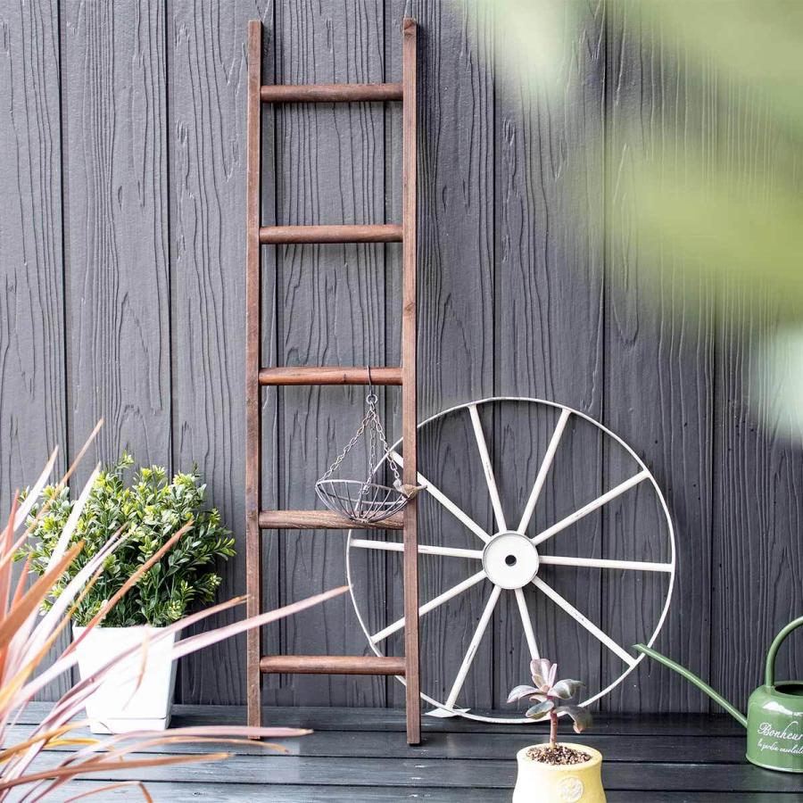 オーナメント ウッド・ラダー （ ガーデニング雑貨 はしご 木製 ウッド
