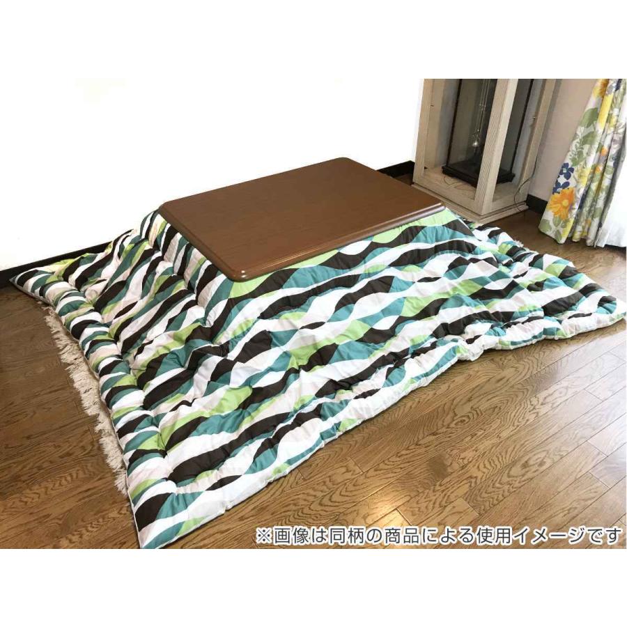 こたつ布団 楕円形 厚掛け 210×250cm 丸 日本製 綿100％ 消臭 （ コタツ布団 こたつ掛け布団 こたつふとん 炬燵 コタツ ふとん 布団 抗菌 厚手 波柄 ）｜interior-palette｜04